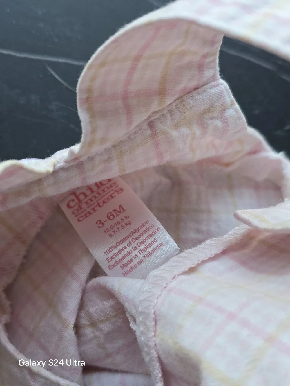 Vintage Child of Mine Carter's 3-6M Pink Romper Upcycle Overalls
